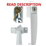 Tie-Down Keyed Push Button Door Latch, White