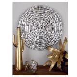 27 in. x 27 in. Mother of Pearl Mosaic Plate