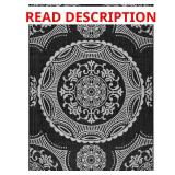 Waikiki Black/Grey 8x10 Medallion Rug