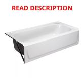 Aloha 60 in Left Drain Bathtub White