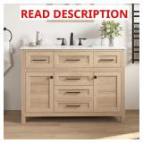 Hanna 42" Single Sink Vanity w/ White Top