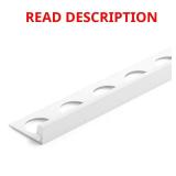 White Aluminum L-Shaped Tile Trim 3/8 x 98.5in