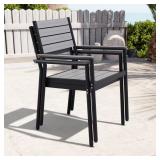 Set of 2 Aluminum Outdoor Dining Chairs