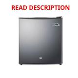 18 in. 1.6 cu ft Mini Fridge, Stainless Steel