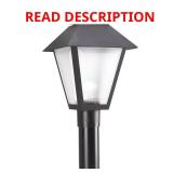 Polycarbonate Outdoor Lamp Post Light, Black