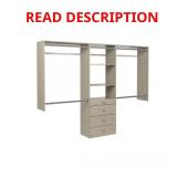 Rustic Grey Wood Closet System 60x96 in