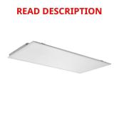 2x4 ft 500W LED Troffer Light, 3 CCT, 5500 lm