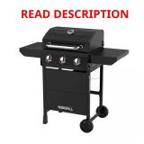 3 Burner Liquid Propane Gas Grill in Black
