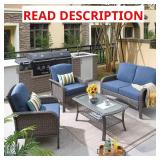 Denali Gray 4-Piece Outdoor Sofa Set