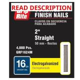2 in. x 16-Gauge Steel Finish Nails 4000/box