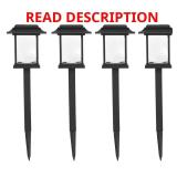 Melrose 10-Lumen Black Solar Path Light 4-Pack