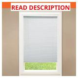 White Cordless Vinyl Mini Blinds 25x48