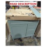 30" x 18-3/8" x 35" Light Green Vanity w/ Top