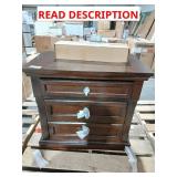 3 drawer bed side table 29"x26"x18"