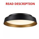 13 in Black & Gold LED Flush Mount