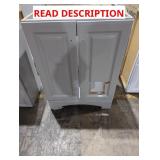 Gray Vanity with Top 24-1/8x18-1/4x32" (Damage)