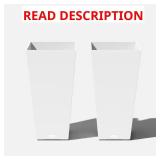 Midland White Planter, 15.25", 2-Pack