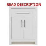 Clady 25in White Vanity with Marble Top
