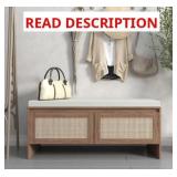 Nerita 16.14 in. H x 39.37 in. W Brown Wood Ratta