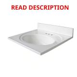 Newport 25 in Vanity Top with White Sink