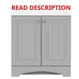 31 in. Single Sink Vanity w/ White Marble Top