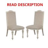 Willadeene Rustic White Dining Chairs (2)
