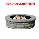 Ledgestone 47x14 Round Fire Pit Ring Kit Gray