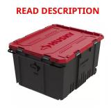 170 Gal Pro Grip Storage Tote Black Red Lid