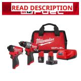 M12 FUEL 12V Cordless Hammer Drill/Impact Kit