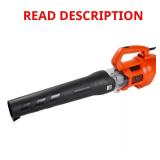 9 AMP 140 MPH Corded Handheld Leaf Blower