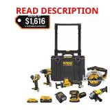 DEWALT 20V 6-Tool Combo Kit (Missing Charger)