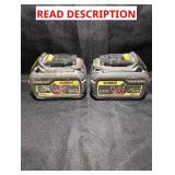 Salvage Battery Lot Featuring (2) DeWalt 20V/60V