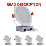 6 in. Selectable CCT LED Downlight (4-Pack)