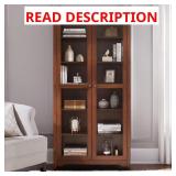 Bradstone 72-in Walnut Bookcase with Doors