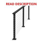 8 ft. Black Deck Cable Railing