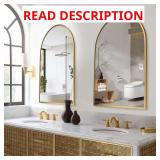 Set of 2 Gold Arch 26x38 Mirrors