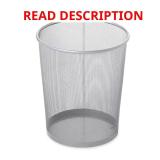 5 Gal. Round Mesh Trash Can in Silver
