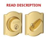 Camelot Bright Brass Deadbolt, B60 Series