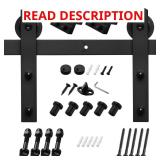 6.6 ft Black Sliding Barn Door Kit