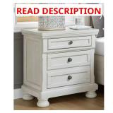 Robbinsdale White 2-Drawers Nightstand