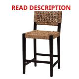 Alise 38.2 in Dark Brown Rattan Bar Stool