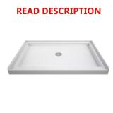 SlimLine 48x32 Shower Pan Base, White