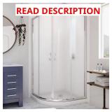Prime 36x36 Corner Shower Kit, Chrome/White