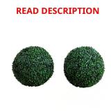 12in UV-Resistant Boxwood Balls,2 Sets of 2