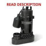 1/2 HP Aluminum Sump Pump Tether Switch