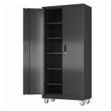 32 in. W x 71 in. H Rolling Lockable Metal Cabine