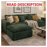 Bunny 107 in. Corduroy Sofa Green