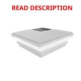 (2) 4 in. x 4 in. White Solar Post Cap