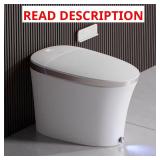 Elongated Bidet Toilet with Auto Flush White