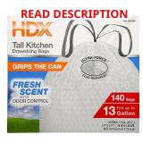 13-Gal Scented Kitchen Trash Bags (140)